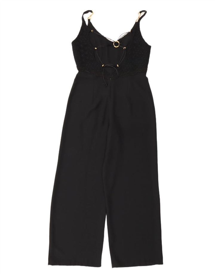 vintage Femme Combinaison IT 46 Grand Noir Polyester