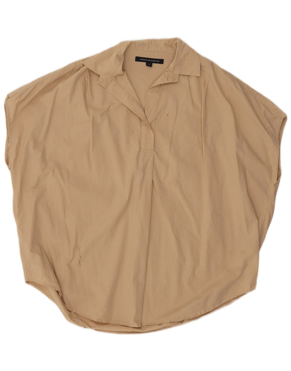 French Connection Chemisier surdimensionné sans manches pour femme UK 44 Beige moyen