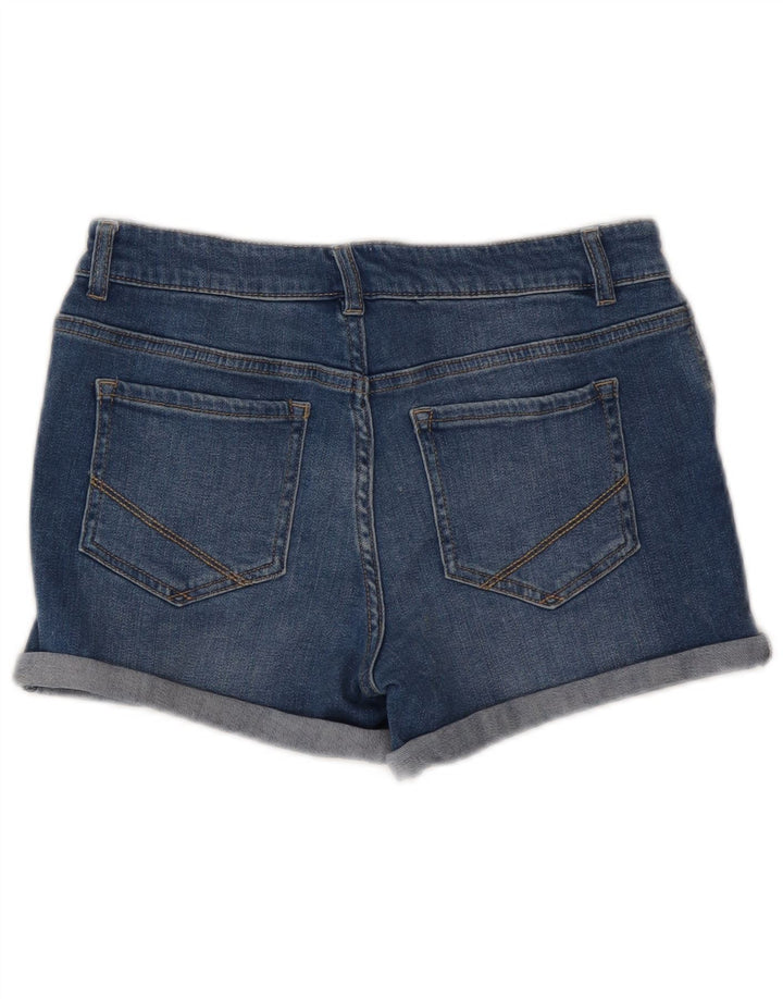 Oasis Short en jean pour femme UK 12 Medium W30 Bleu Coton