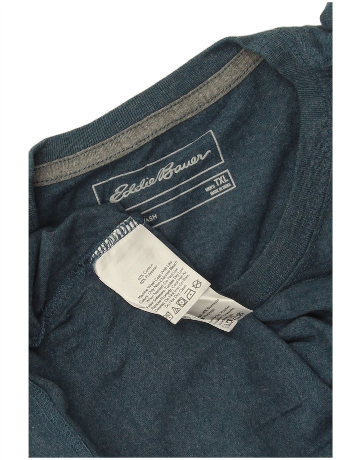 EDDIE BAUER T-Shirt Homme Top XL Bleu Coton