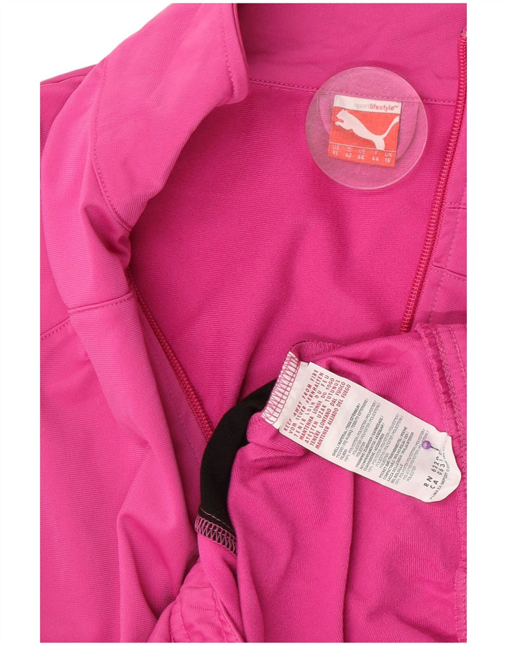 Puma Veste de survêtement pour femme UK 16 Large Rose Colorblock Polyester