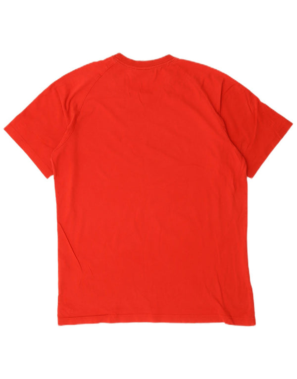Adidas T-Shirt Graphique Homme Rouge Moyen Coton