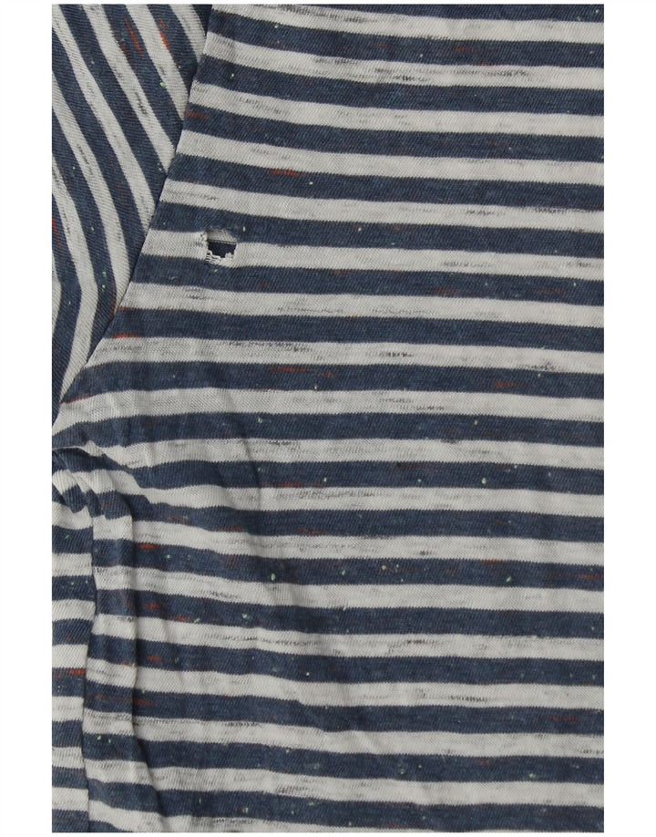 Tommy Hilfiger T-Shirt Homme Bleu Marine Rayé Coton Top