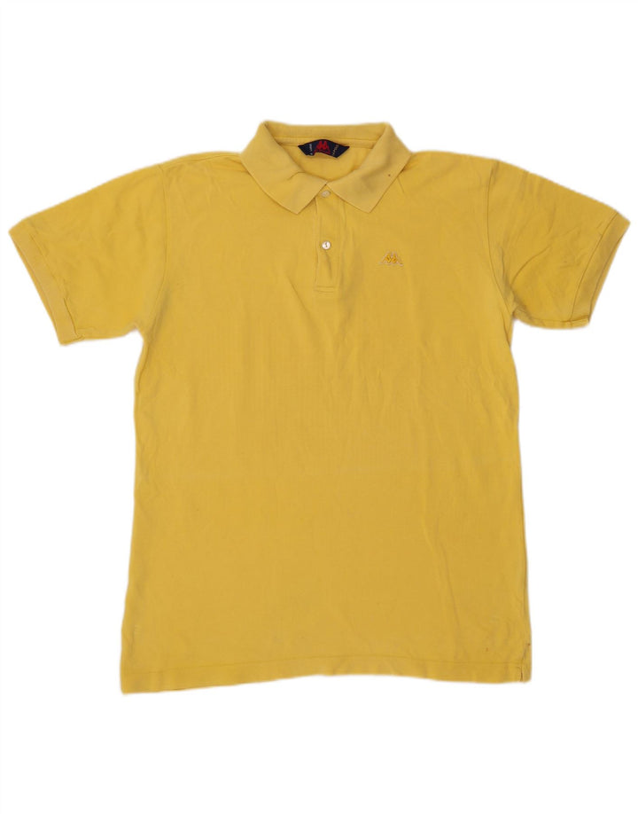 Kappa Polo Homme Large Jaune Coton