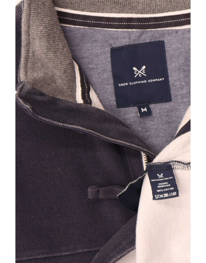 Crew Clothing Sweat-shirt à col zippé pour homme en coton bleu marine moyen