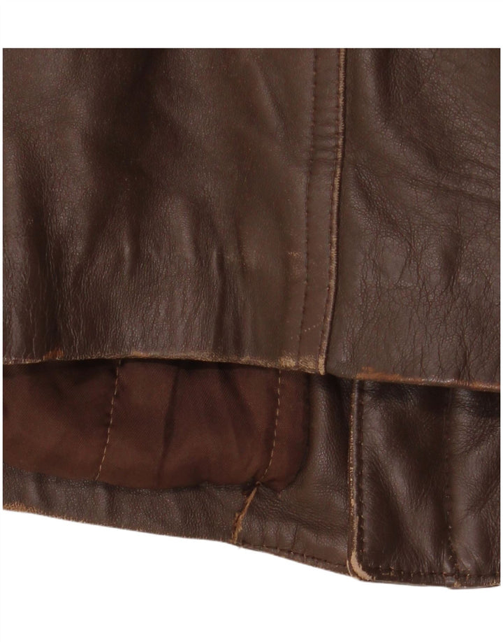 Veste en cuir homme vintage IT 52 XL Cuir marron