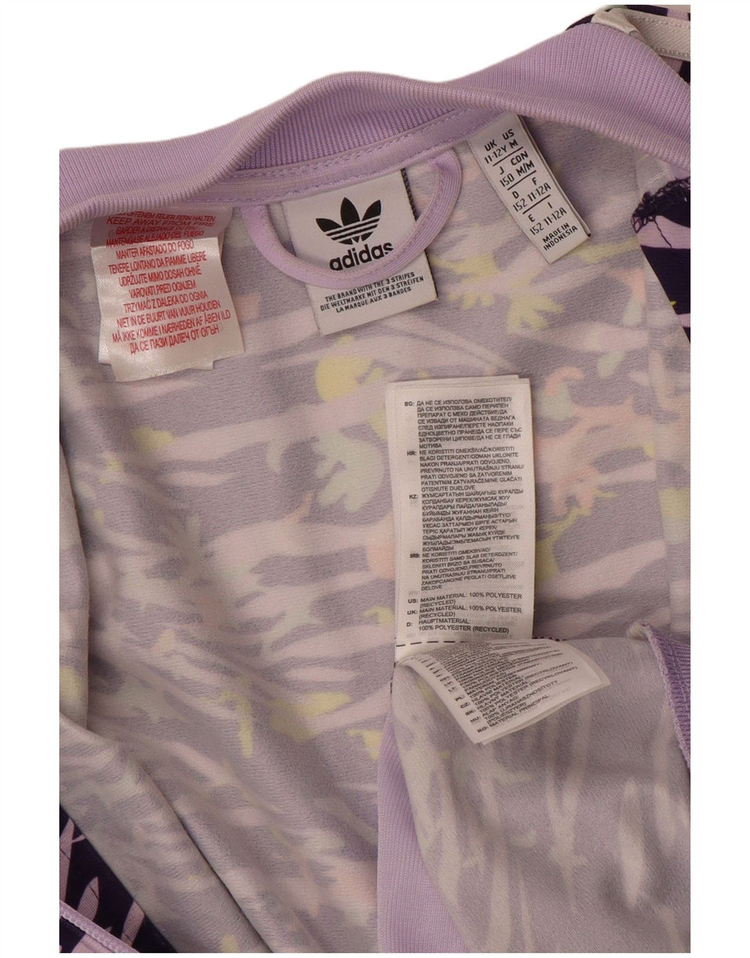 ADIDAS Veste de survêtement pour fille 11-12 ans Violet imprimé animal