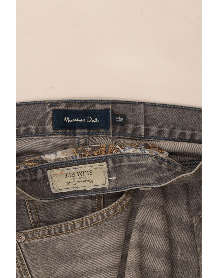 Massimo Dutti Jean slim pour homme EU 46 XL W36 L28 Gris