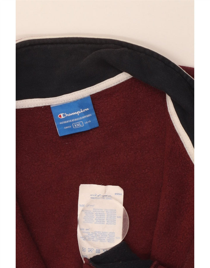 CHAMPION Veste de survêtement pour homme 2XL en coton color block marron