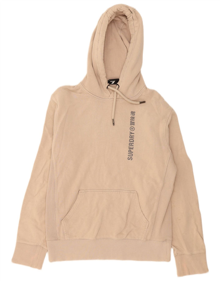 Superdry Pull à capuche graphique pour homme Petit Beige