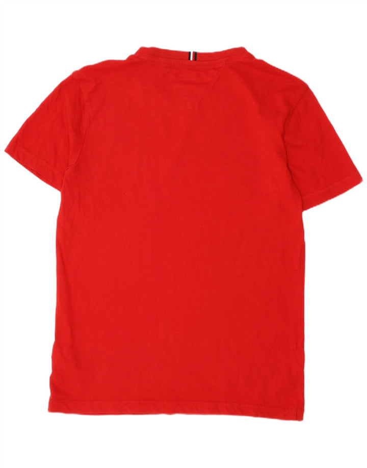 TOMMY HILFIGER T-Shirt Graphique Garçon 11-12 ans Rouge Coton