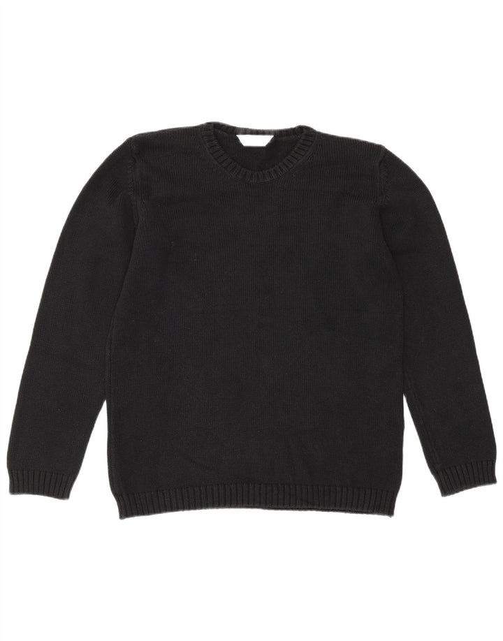 Marks & Spencer Pull surdimensionné à col rond pour femme UK 10 Petit Noir