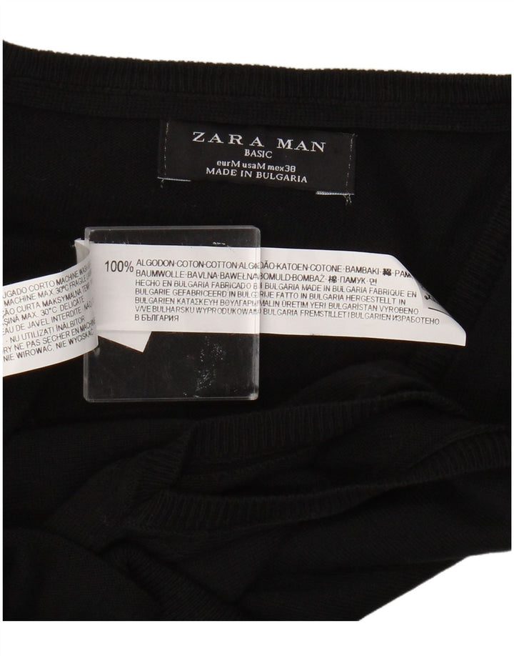 Zara Homme Débardeur Gilet Coton Noir Moyen