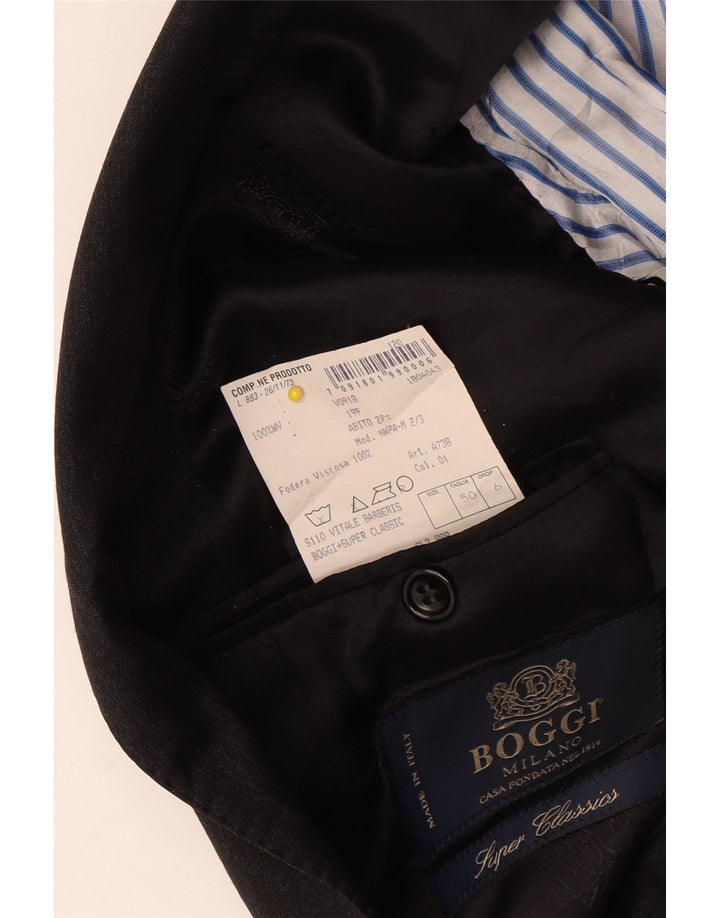 Boggi Hommes Milano 3 Boutons Blazer Veste IT 50 Grande Laine Grise