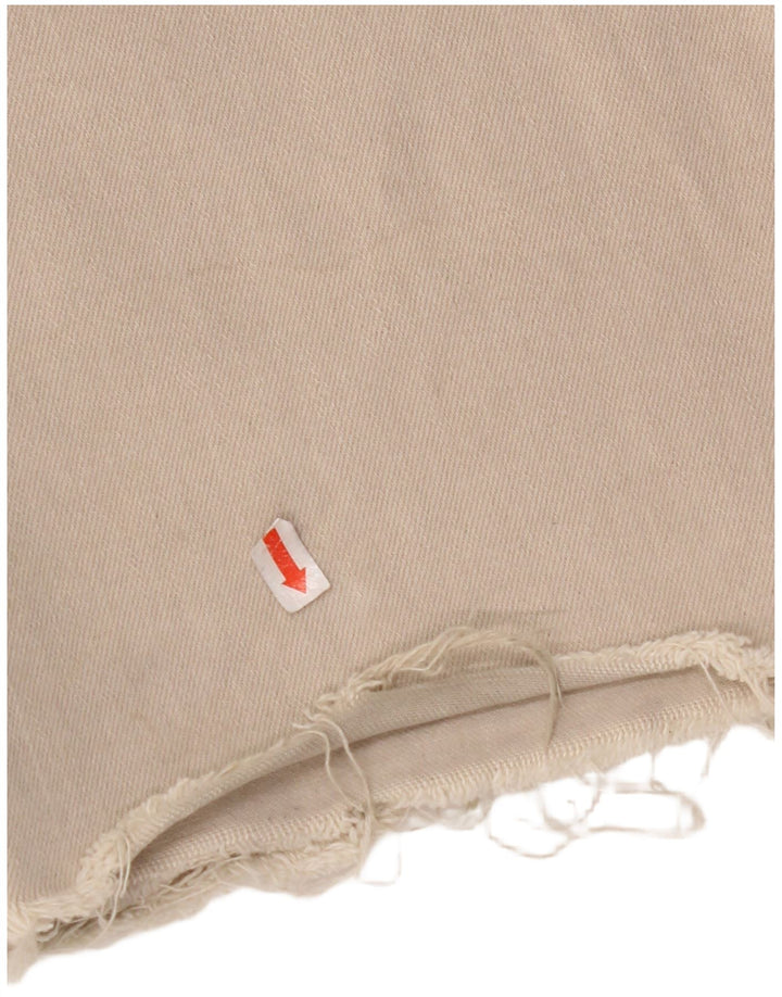 ZARA Femme The Marine Jean Large Taille Haute EU 34 2XS W24 L29 Beige