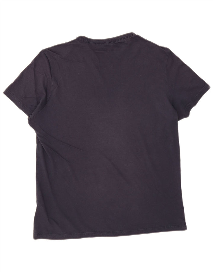 JACK & JONES T-Shirt Graphique Homme Bleu Marine Moyen Coton