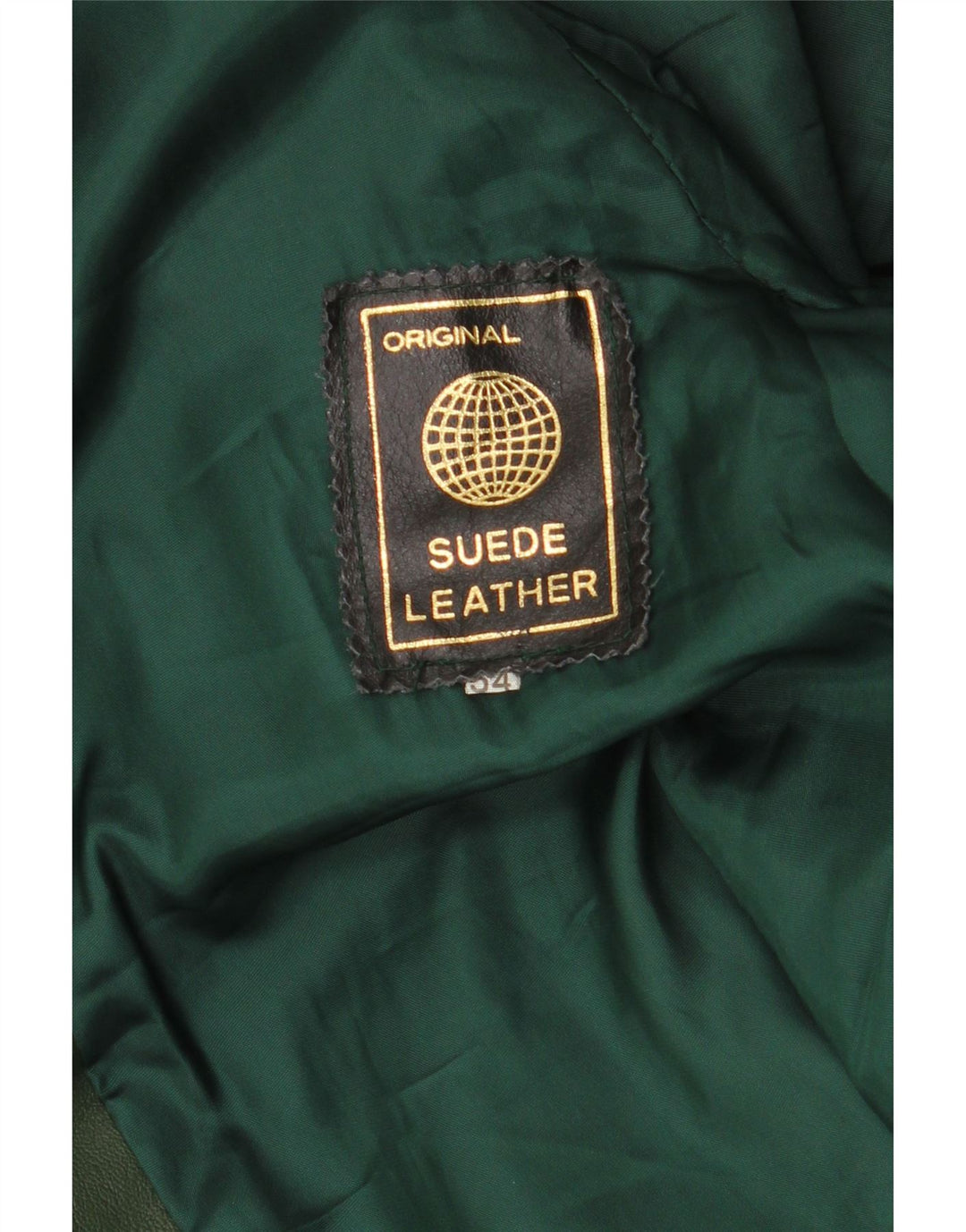 Veste en cuir militaire vintage pour femmes IT 54 3XL Cuir vert