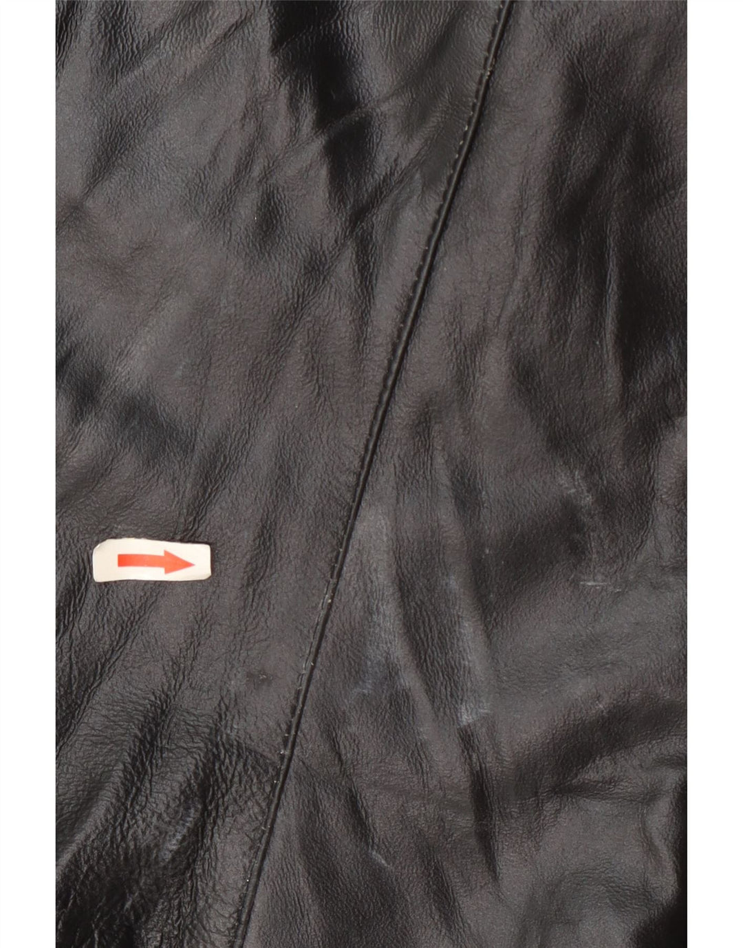 veste en cuir femme vintage IT 48 XL Black Colourblock