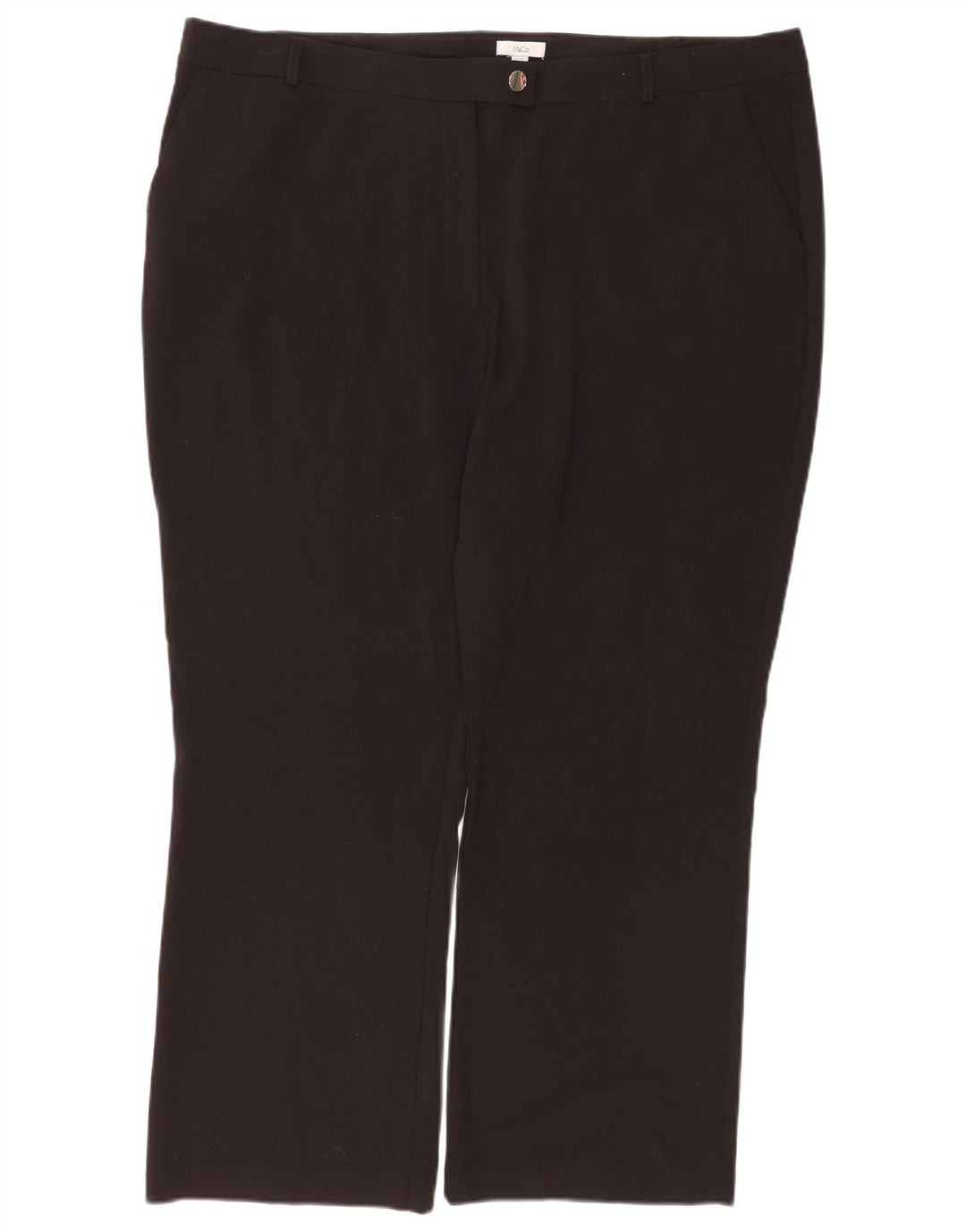 Max&Co. Pantalon de Costume Bootcut Femme UK 22 3XL W42 L29 Noir Polyester