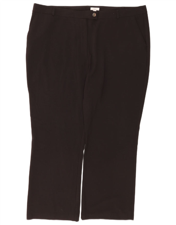 Max&Co. Pantalon de Costume Bootcut Femme UK 22 3XL W42 L29 Noir Polyester