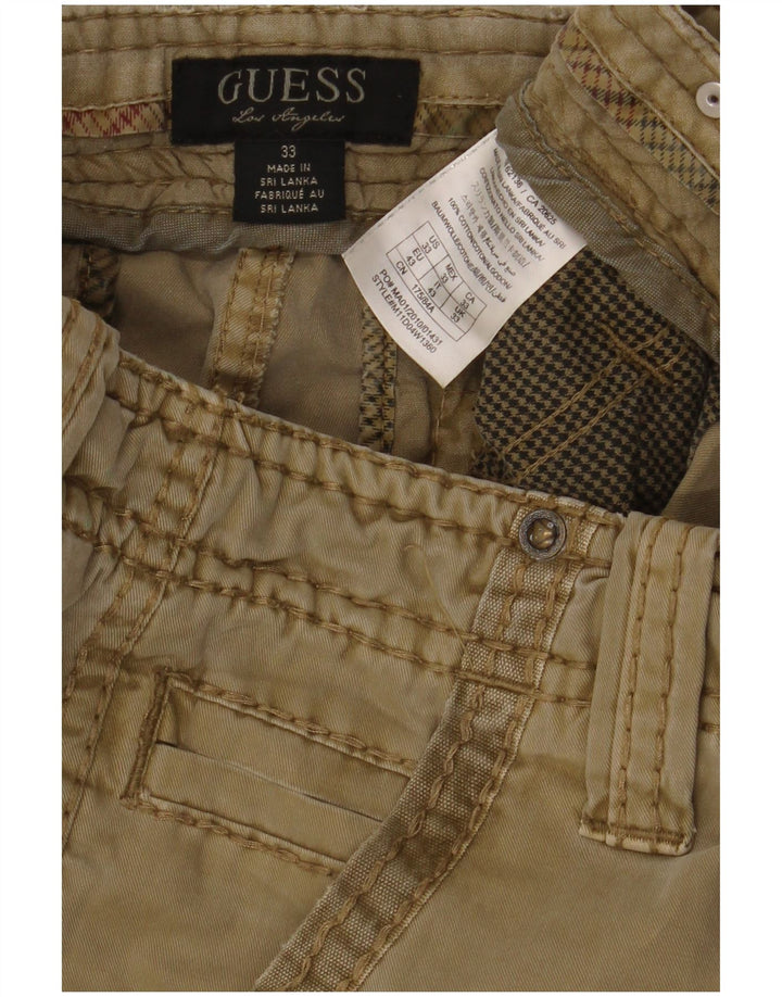 Guess Short Cargo Homme W33 Coton Beige Moyen