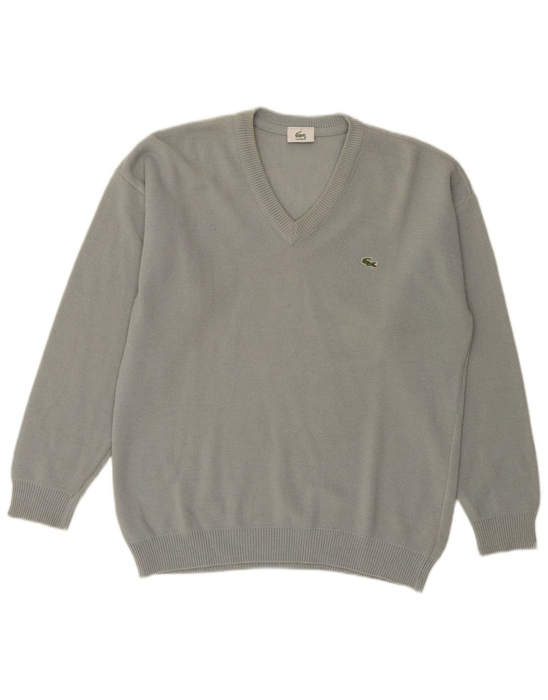 Lacoste Pull col V pour homme Taille 3 Petite laine verte