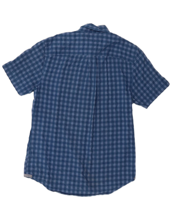 Tommy Hilfiger Chemise à manches courtes pour homme en coton vichy bleu petit