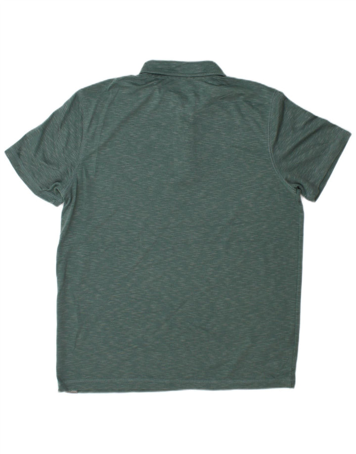 EDDIE BAUER Polo Homme Large Vert Moucheté Modal