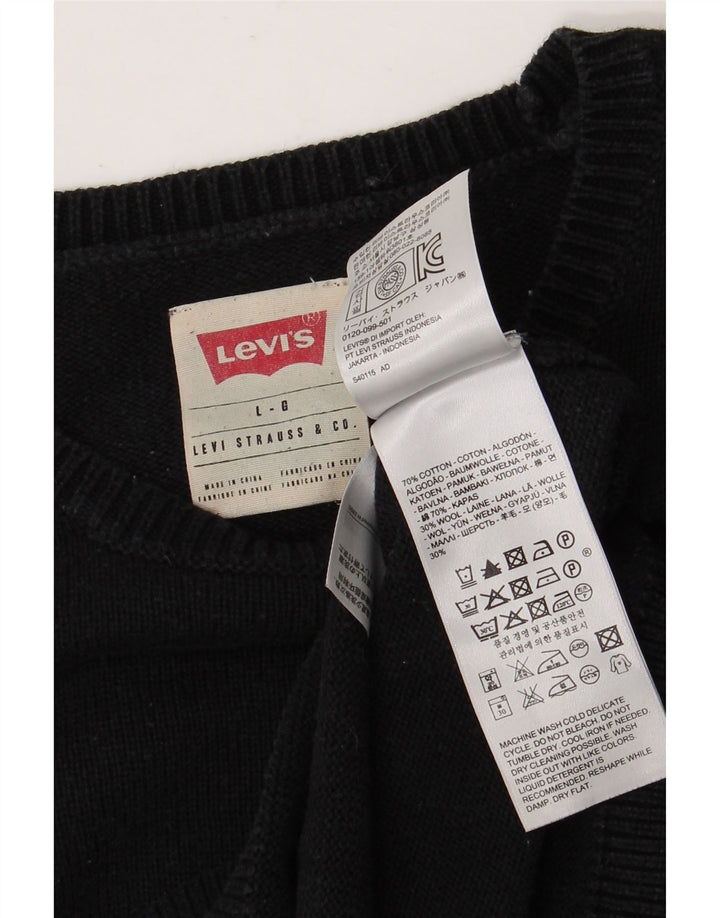 Levi's Pull Col Ras-du-Cou Homme Large Noir Coton
