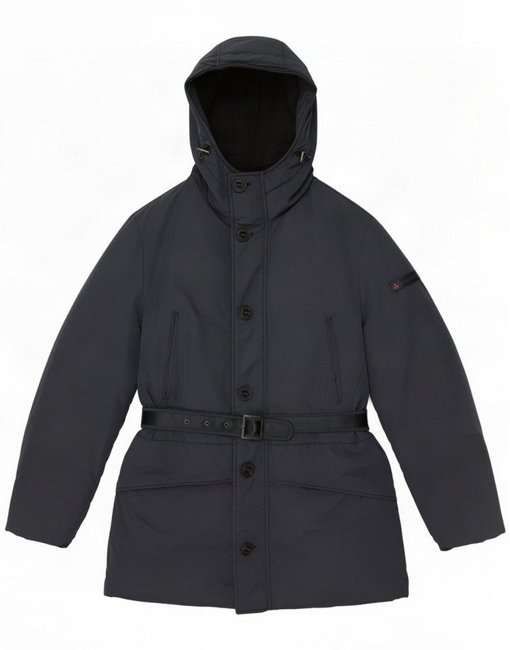 PEUTEREY Veste matelassée à capuche pour femme UK 22 3XL Bleu marine Polyester