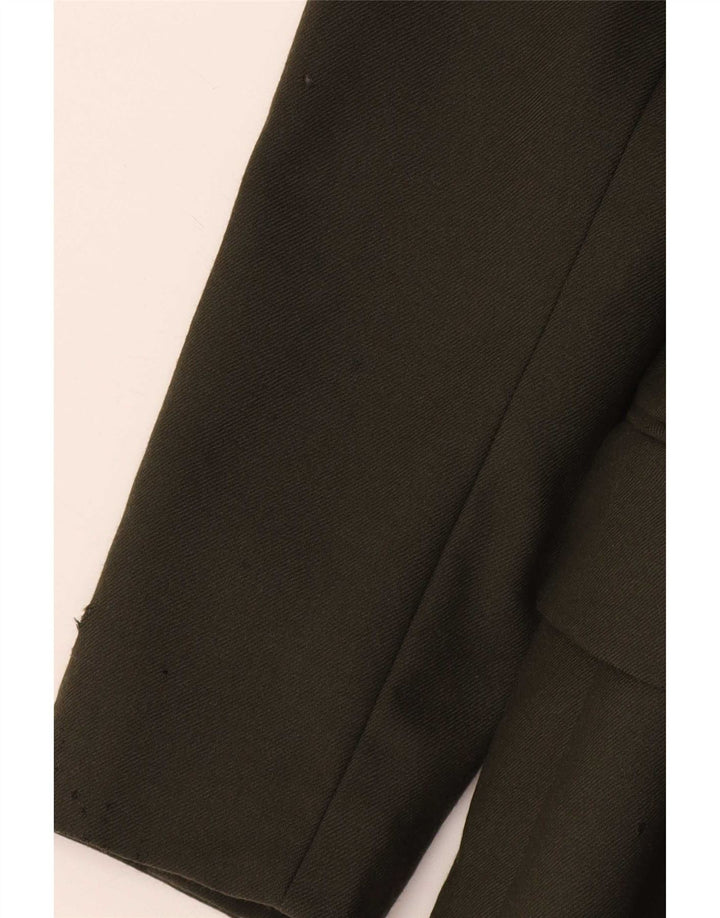 Massimo Dutti Veste blazer ouverte pour femme EU 38 Petite laine kaki