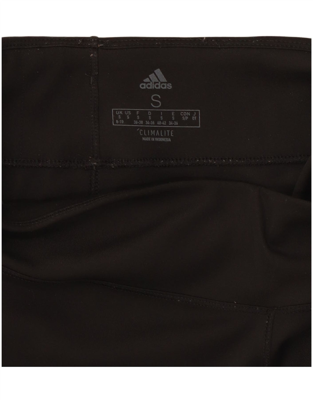 Adidas Climalite Leggings UK 8/10 Petit Noir Polyester