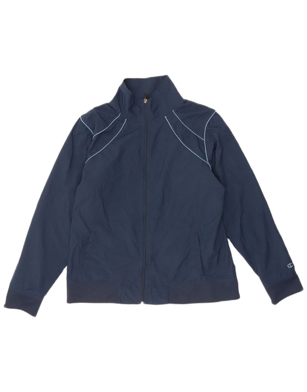 Champion Veste de survêtement pour femme UK 16 Large Bleu Marine Polyester