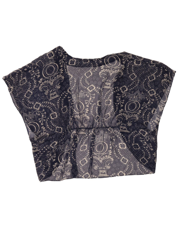 Ralph Lauren Cardigan transparent pour femme Taille unique Bleu marine Floral