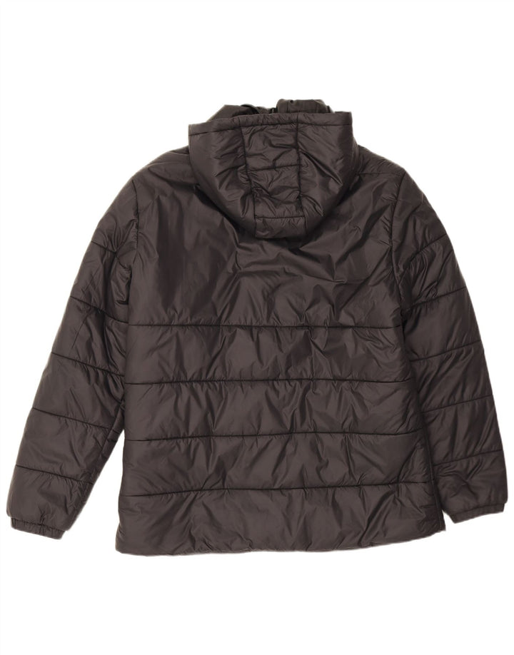 Puma Veste rembourrée à capuche pour homme UK 40 Large Gris Polyester