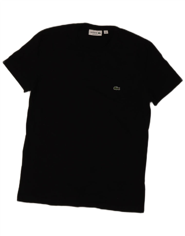 Lacoste T-shirt coupe régulière pour hommes, taille 4, coton noir moyen