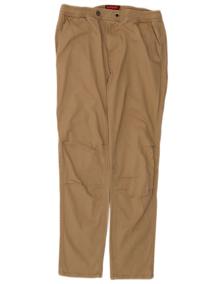 SUPERDRY Pantalon Cargo Droit Homme W32 L29 Beige Coton
