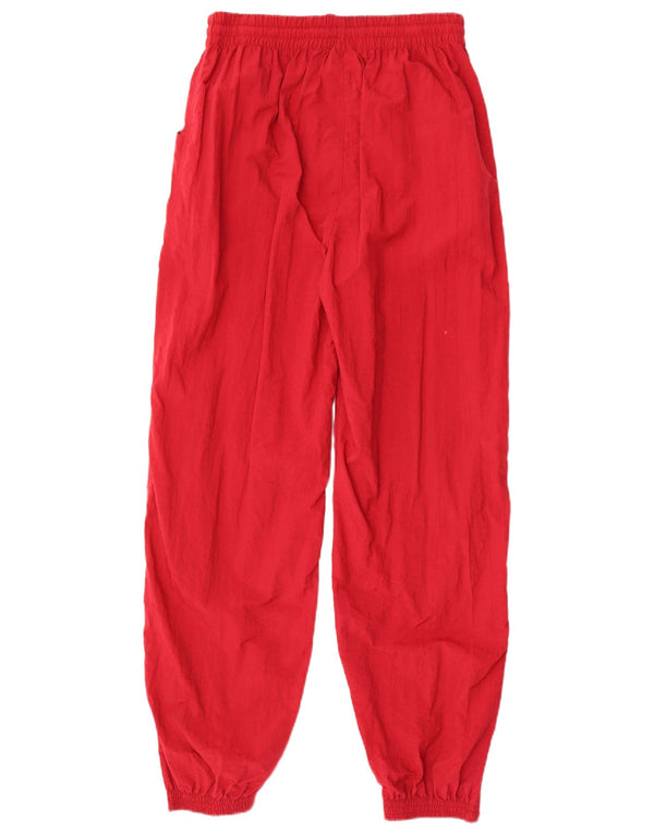 Crane Pantalon de survêtement coupe ample pour femme UK 14 Large Rouge Polyamide