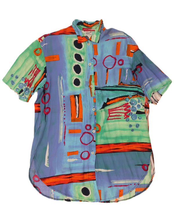 Primavera Firenze Robe chemise à manches courtes pour femme US 4 Small Multicolore