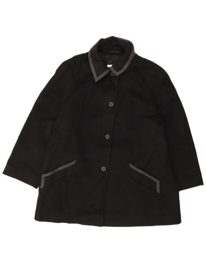 LONDON FOG Pardessus Femme US 18 2XL Laine Noire