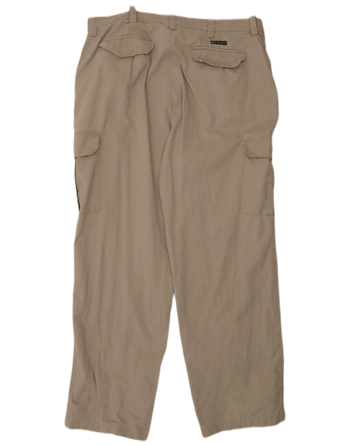 Chaps Pantalon Cargo Droit Homme W38 L32 Gris Coton
