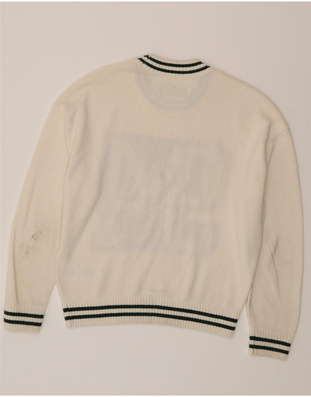 HOLLISTER Pull surdimensionné à col rond pour femme UK 6 XS Blanc cassé