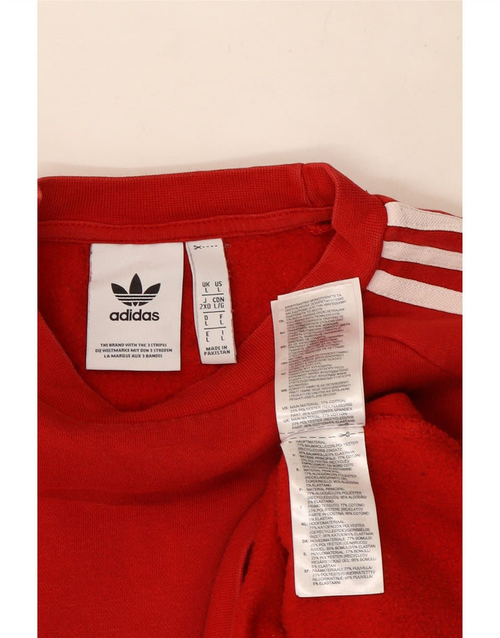 Adidas Mens Sweatshirt Jumper Grand Rouge Coton