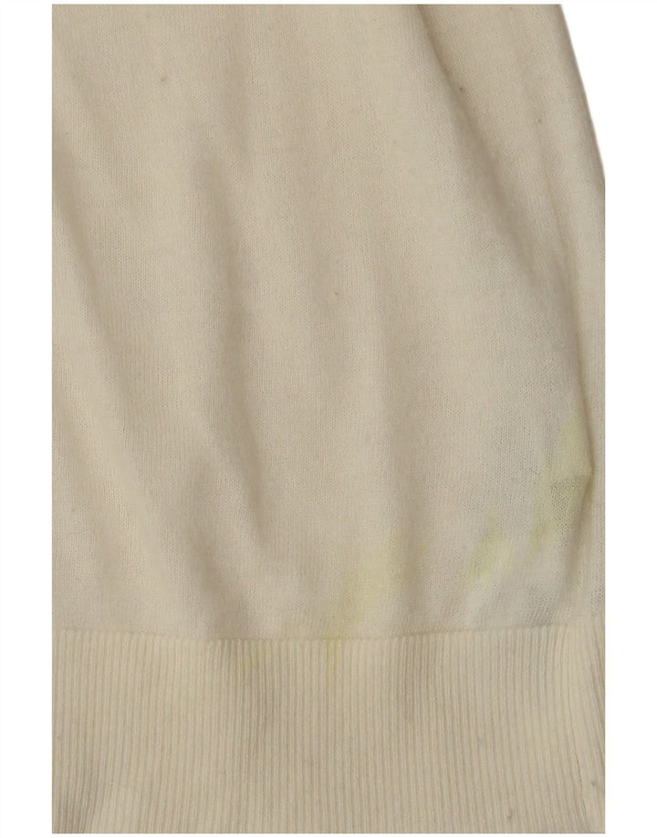MASSIMO DUTTI Pull col roulé pour femme UK 12 Blanc moyen