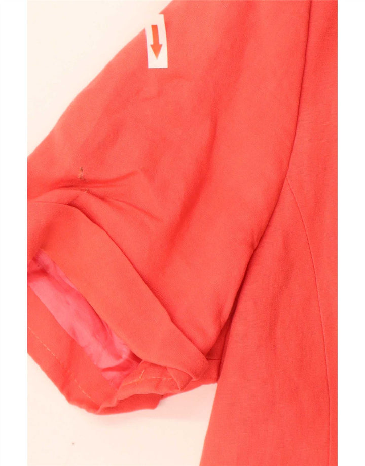 Vintage Blazer croisé à manches courtes pour femme IT 46 Large Rouge