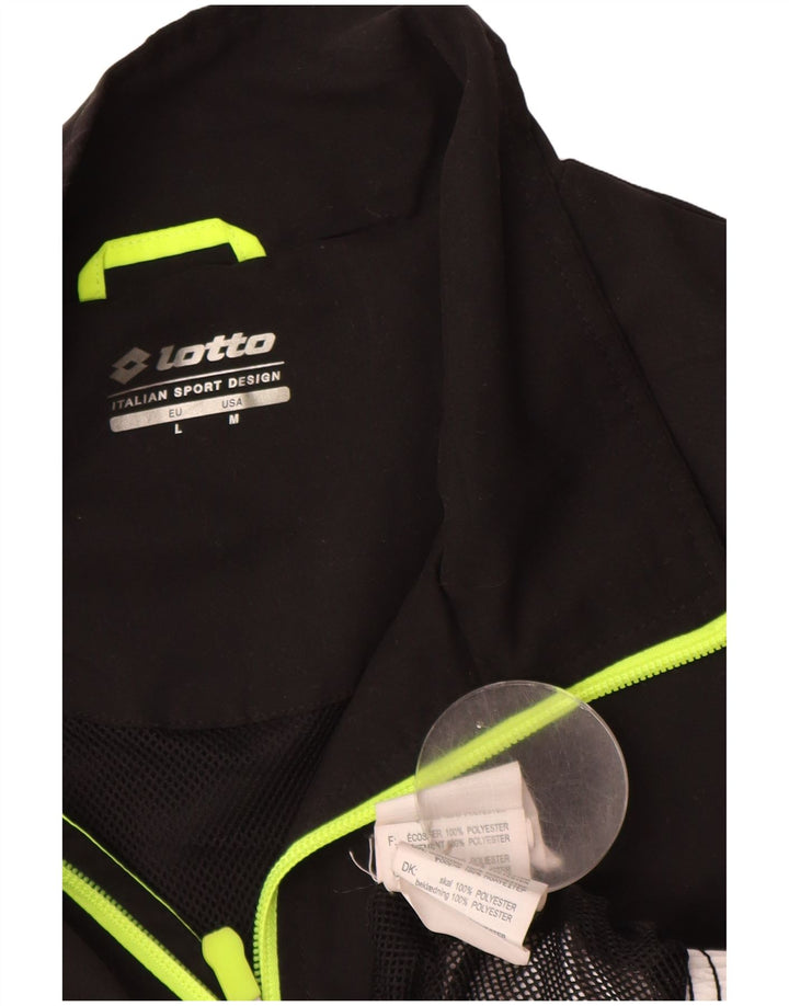 Lotto Veste de Survêtement Graphique Homme Noir Moyen Polyester Colorblock