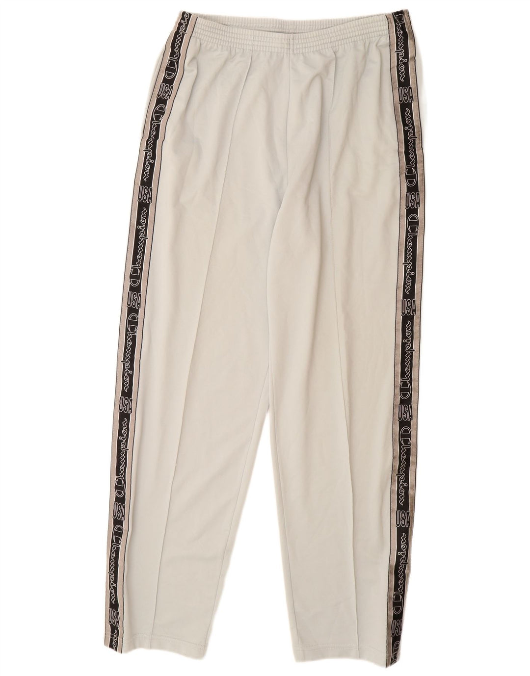 CHAMPION Pantalon de Survêtement USA Graphic Homme XL Blanc Cassé Polyester