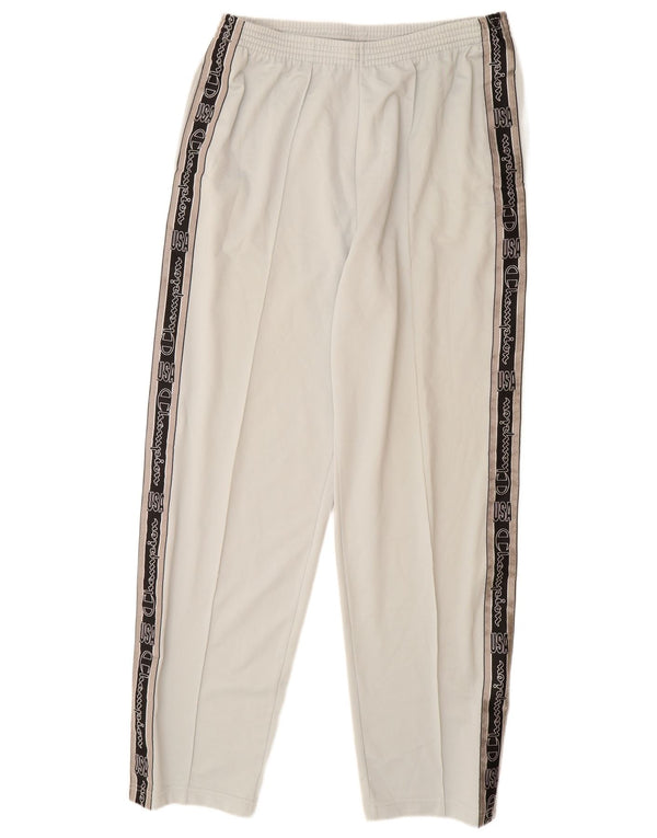 CHAMPION Pantalon de Survêtement USA Graphic Homme XL Blanc Cassé Polyester