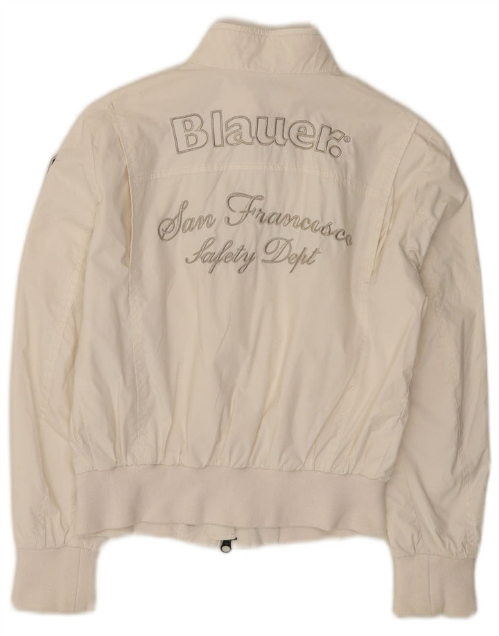 Blauer Veste Bomber Graphique Fille 9-10 Ans Blanc Classique