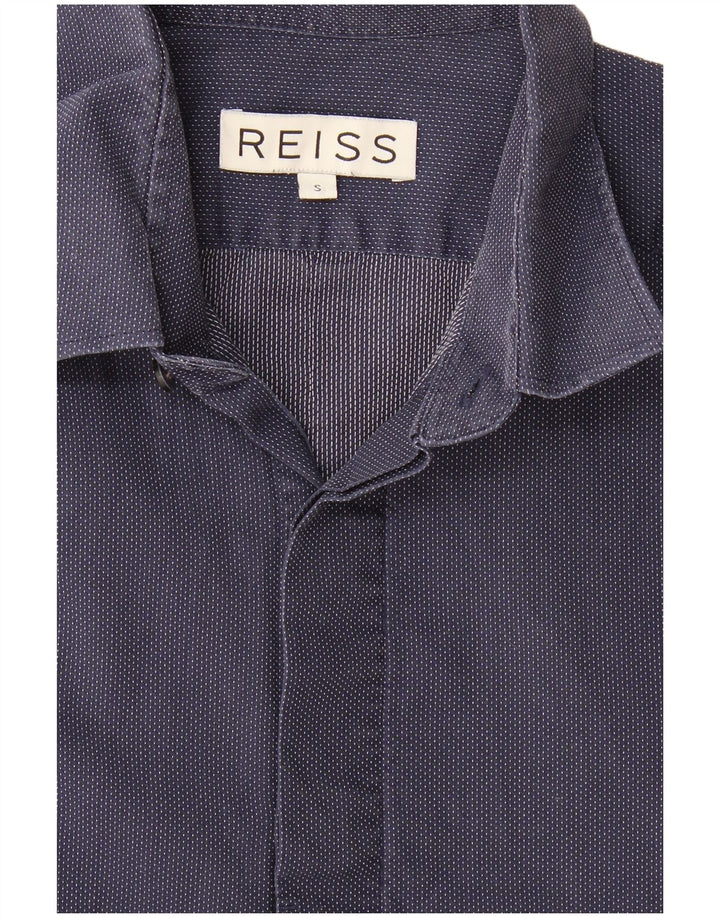 Chemise Reiss Homme Small Bleu Marine À Pois